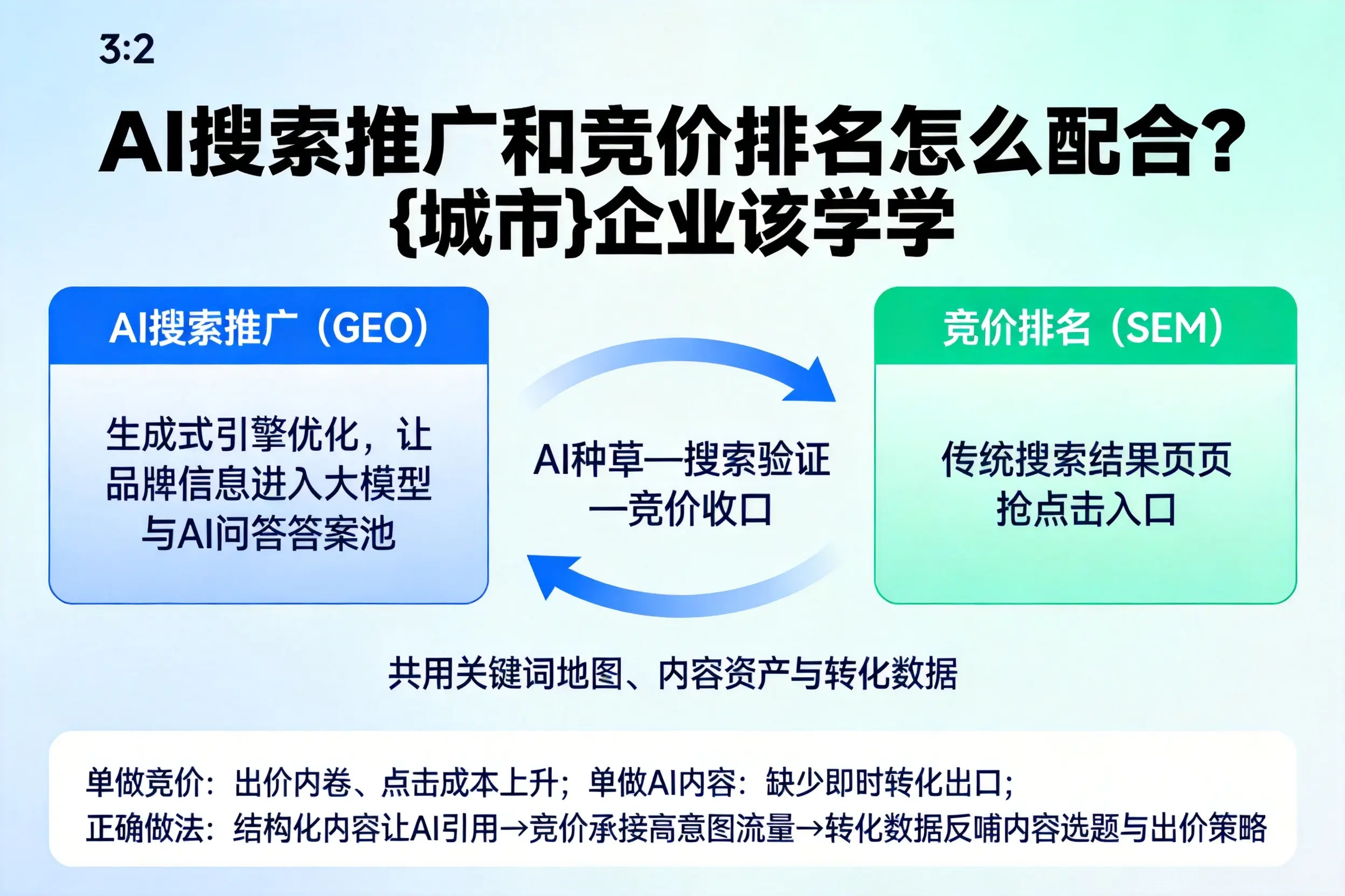 AI搜索推广和竞价排名怎么配合？延边企业该学学