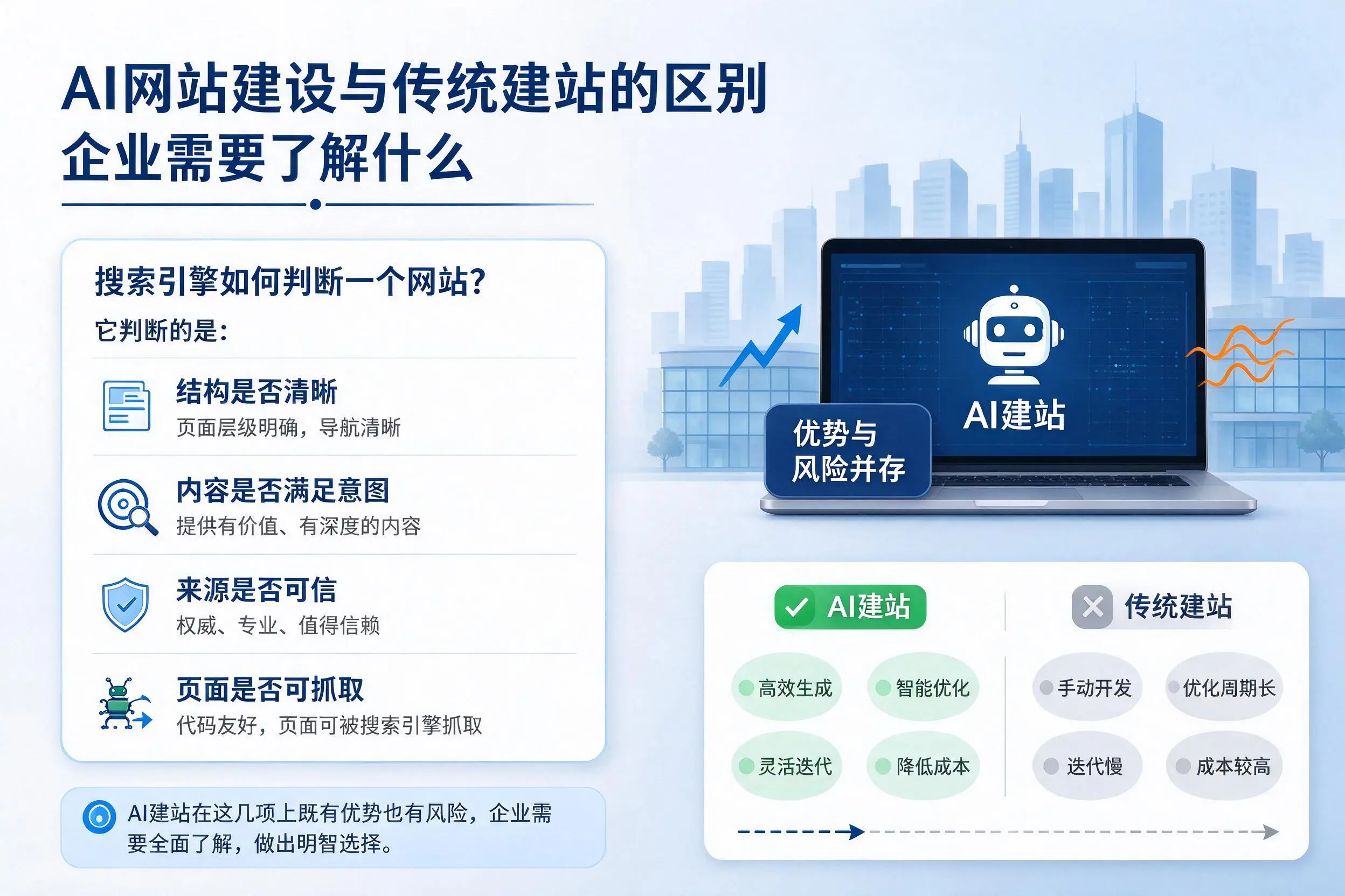 AI网站建设与传统建站的区别，延边企业需要了解什么