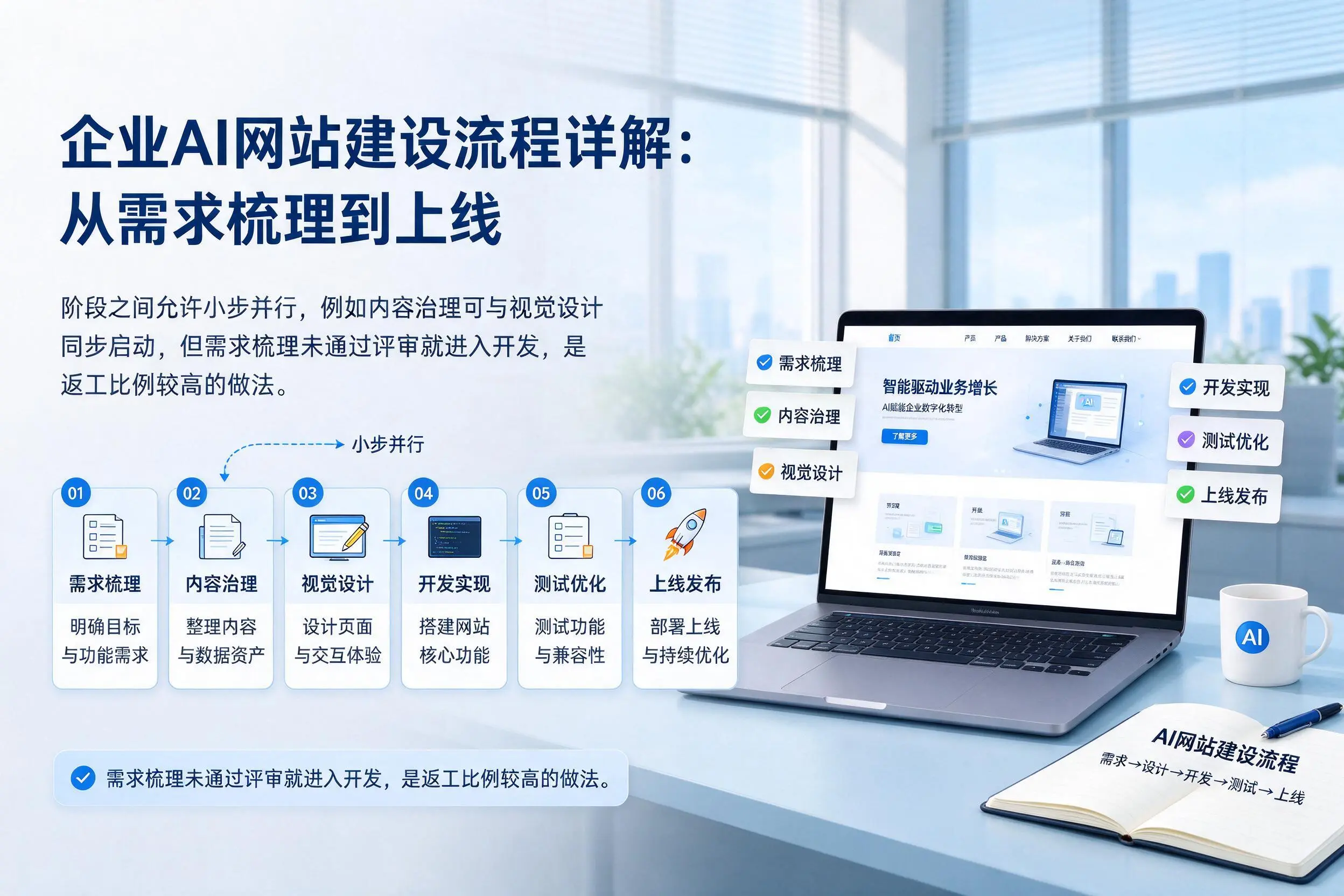 延边企业AI网站建设流程详解：从需求梳理到上线