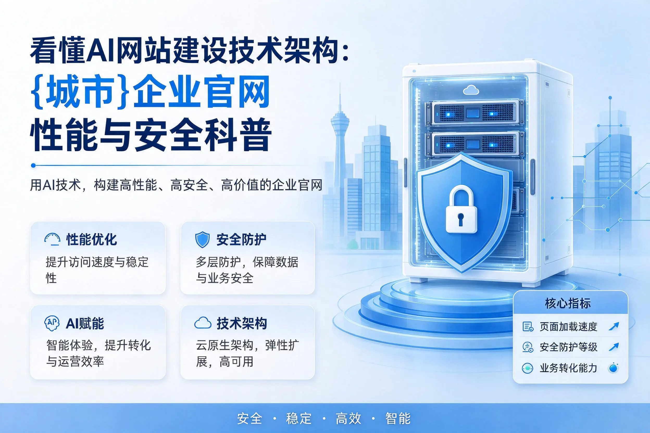 看懂AI网站建设技术架构：延边企业官网性能与安全科普