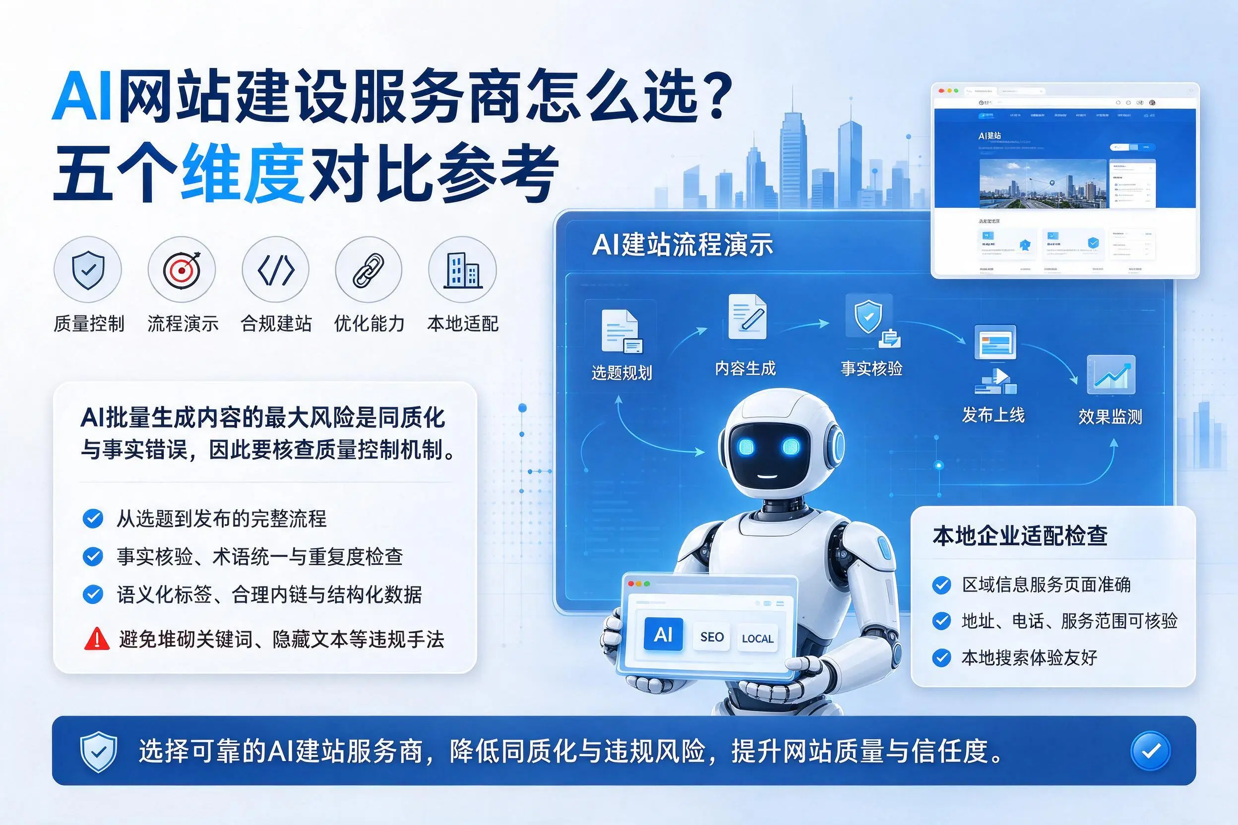 延边AI网站建设服务商怎么选？五个维度对比参考